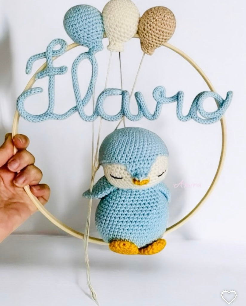 Coccarda Pinguino 1 nome max 8 lettere