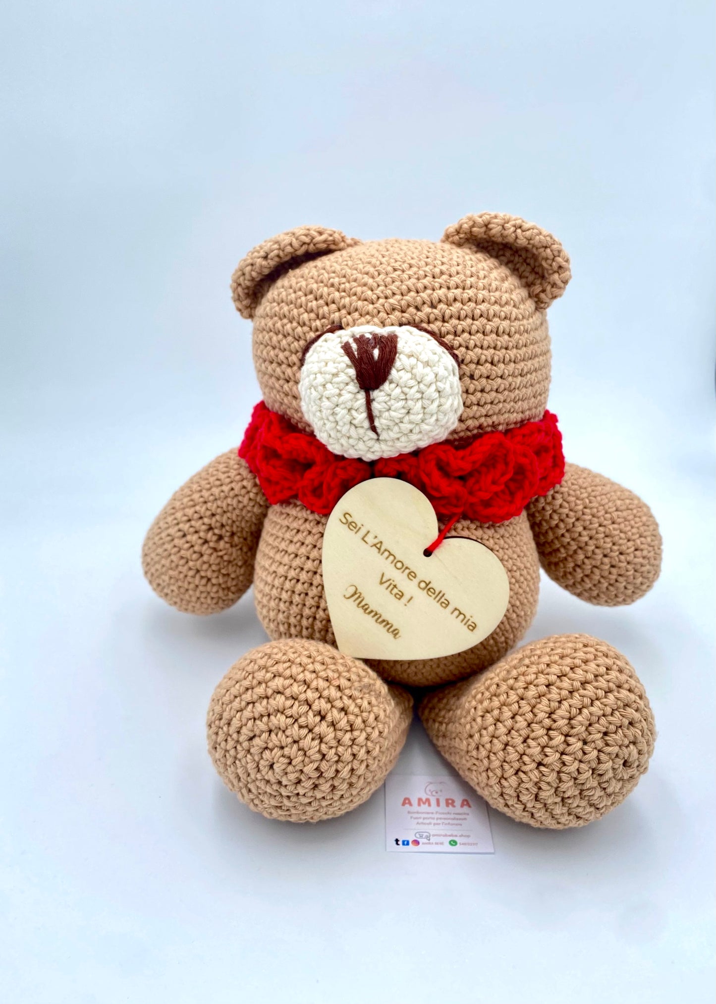 Orso grande peluche con targa