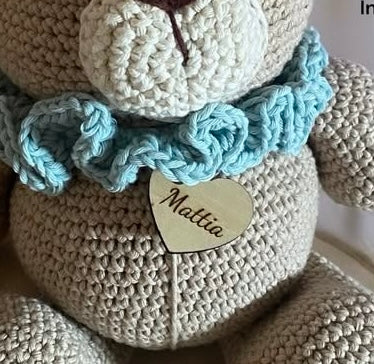 Orso peluche con targa nome