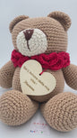 Orso grande peluche con targa